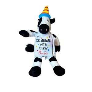 Chick fil A Cow Plush Toy Eat Mor Chikin Birthday Party Hat Balloons